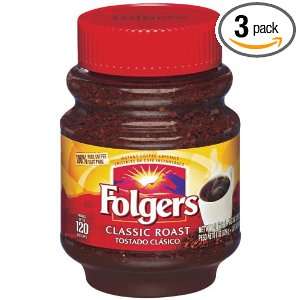 Folgers Coffee Instant Regular, 8 Ounce Packages (Pack of 3)  