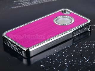   Diamond Bling Chrome Hard Cover Case For Apple iPhone 4 4G 4S Rose