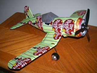 Aluminum can handcrafted airplane/DR. PEPPER 125 ANNIVERSARY(GREEN 