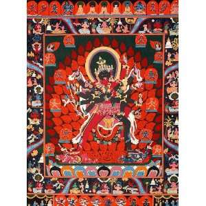   Chakrasamvara Father Mother   Tibetan Thangka Painting: Home & Kitchen