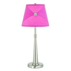 Kathy Ireland Young Attitudes Architectural Table Lamp with Pink Shade