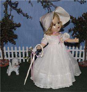 13 1930S MADAME ALEXANDER LITTLE BO PEEP~ORIGINAL OUTFIT WITH LAMB 