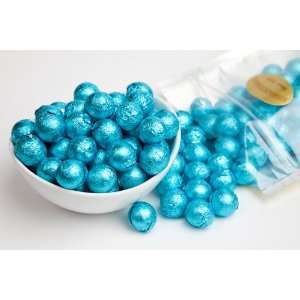 Caribbean Blue Foiled Milk Chocolate Balls (1 Pound Bag)  