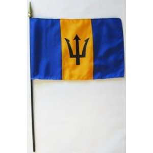  Barbados   8 x 12 World Stick Flag: Patio, Lawn & Garden