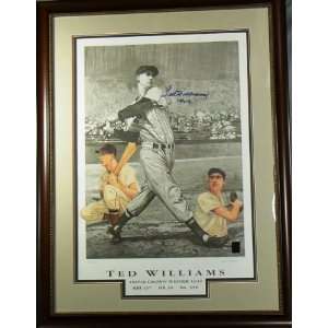    Ted Williams Autographed Triple Crown Litho #4: Sports & Outdoors