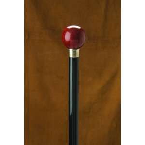  Briarwood Ball with Sterling Silver Band Walking Stick / Cane 
