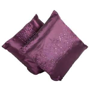  2pk Berry Sequin Taffeta Sofa Bed Cushion Covers New 