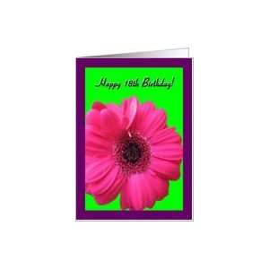   Birthday Age Specific 18 Floral Image Greeting Card Card Toys & Games