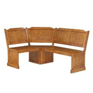  Home Styles Furniture Corner Bench Distressed Oak Finish 