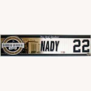 Xavier Nady #22 2009 Yankees Game Used Locker Room Nameplate (MLB Auth 