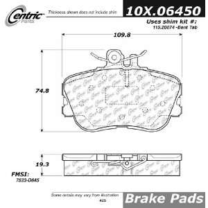  Centric Parts, 102.06450, CTek Brake Pads Automotive