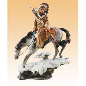  Snowy Plains Indian Warrior Figurine