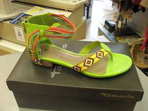 Tamaris Fessel Sandalette grün Limette Trendy Gr.37 Gr.41 NEU/Etikett 