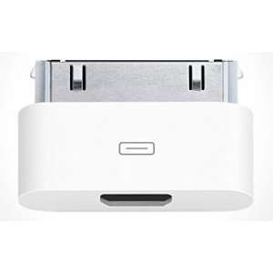   USB Adapter, Female Micro USB to Male Apple 30 pin Connector [White