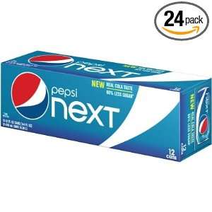 Pepsi Next Soda 12oz Cans (Pack of 24) 60% Less Sugar Than Regular 