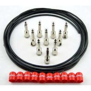  George Ls Black Cable Kit Red Caps Musical Instruments