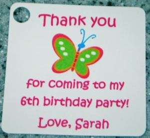 15 CUSTOM MOD BUTTERFLY FAVOR GIFT TAGS Birthday Party  