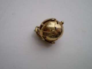 Masonic Vintage Silver Gold Colour watch fob charm Opening Orb  