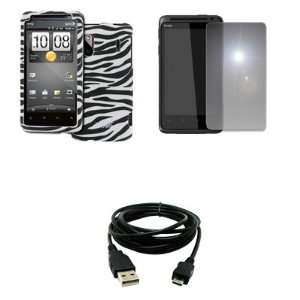  EMPIRE Sprint HTC EVO Design 4G Black and White Zebra 
