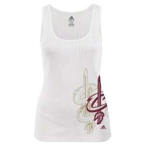  Cleveland Cavaliers Womens Faded Stamp Long Rib Tank Top 