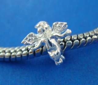 Sterling Silver Angel Cupid European Style Charm Bead  