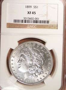1899 P Morgan Dollar graded NGC XF45, Better Date  