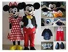 New 2012 MICKEY AND MINNIE MOUSE 2 MASCOT COSTUME ADULT SIZE CARTOON 