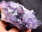 360g AAA Massive Cubic Purple Fluorite Crystal On Rock  