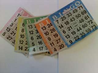 2000 bingo PAPER cards (400 books 5 colors ea)  