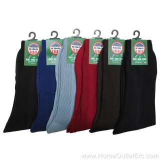   Stretch Nylon Dress Socks Solid Print Assorted Colors 10 13  