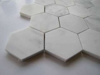 HEXAGON MARBLE STONE Mosaic Tile. Floor or wall  
