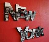  Schriftzug NEW YORK Wanddeko Wandtattoo Holz Druck Weitere 