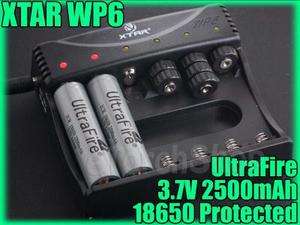 UltraFire 2x 18650 P Battery XTAR 6 Bank Charger WP6 II  