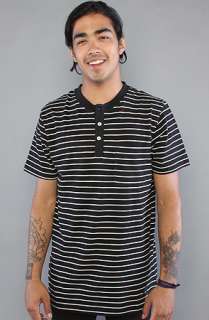 10 Deep The Henley Crewneck in Black Stripe  Karmaloop   Global 