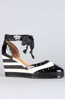 Hush Puppies The Anna Sui x Hush Puppies Ankle Strap Wedge in Black 