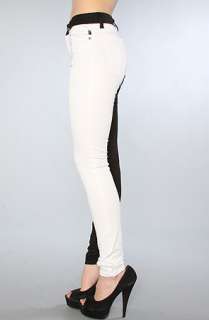 Tripp NYC The Highwaisted Split Leg Pant in Black and White 