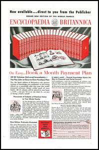 1957 vintage ad for Encyclopedia Britannica  