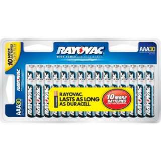 Rayovac Alkaline AAA Batteries (30 Pack) 824 24B6TD 