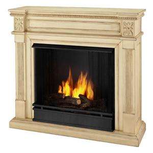   Ventless Gel Fireplace in Antique White 6800 AW 