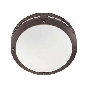 Hudson Wall/Ceiling 2 Light Outdoor Architectural Bronze Round Fixture 