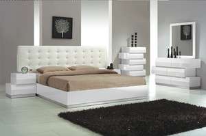 White Lacquer Bedroom set, elegant, romantic.  