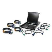 Iogear GCL1808KIT 8 Port LCD Combo KVM Switch with Cables