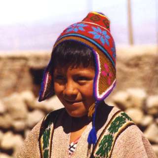 INKA SHOP II PERU EINE Chullo Kinder Mütze mit Alpaka  Lama Motiv 