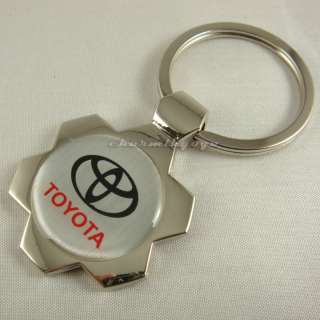 Motor Car Auto Key Ring Keychain Silver #Gear TOYOTA  