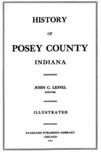 1913 Genealogy & History of Posey County Indiana IN  