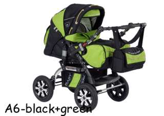 Baby Merc S6 pram pushchair 3in1+FREE car seatcolours  