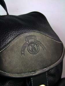1195 NWT Ghurka All Leather Black Flap Backpack, Amazing Bag!  