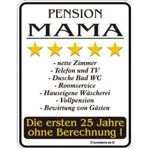 PENSION MAMA SPAß GESCHENK FUNSCHILD BLECHSCHILD R377  