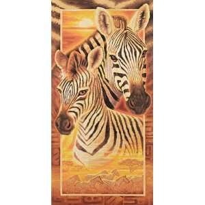 Schipper 60 922 0473   Malen nach Zahlen, Zebras, 40x80 cm  