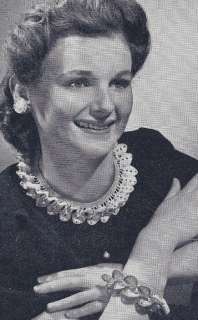 Vintage Crochet PATTERN Necklace Bracelet Earrings Lace  